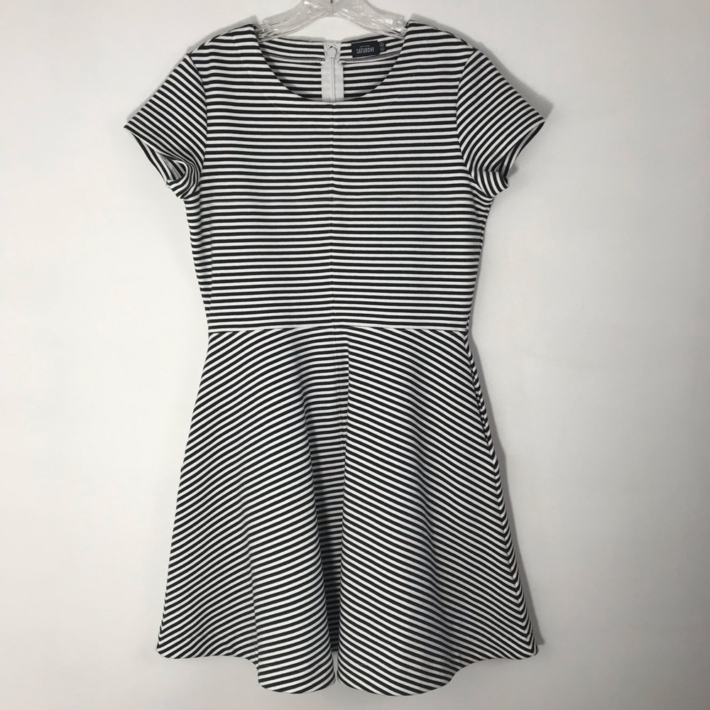 KATE SPADE Saturday knit stripes skater dress S